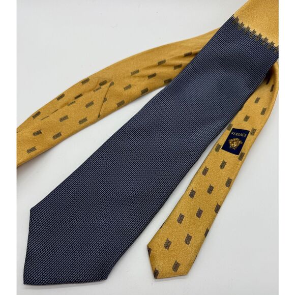 Vintage Gianni Versace Mens Silk Tie‎ 58" X 3 5/8" Made In Italy - Picture 8 of 8